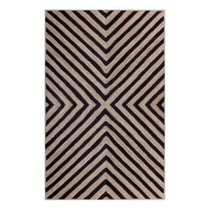 Indian Handmade Beautiful Beige Black Jute Large Rug