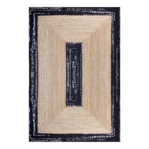 Handmade Bordered Cotton Jute Large Area Rug