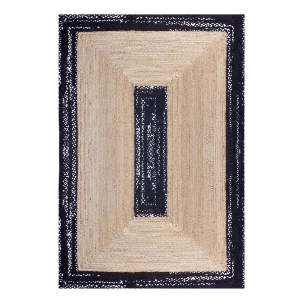 Handmade Bordered Cotton Jute Large Area Rug