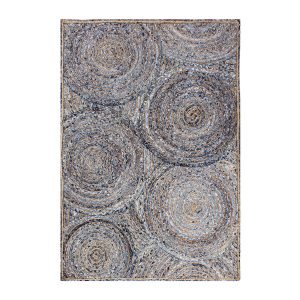 Hand Braided Cotton Jute Blue Area Rug