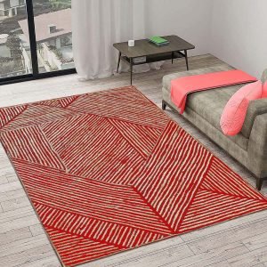 Indian Handmade Jute Red Braided Area Rug