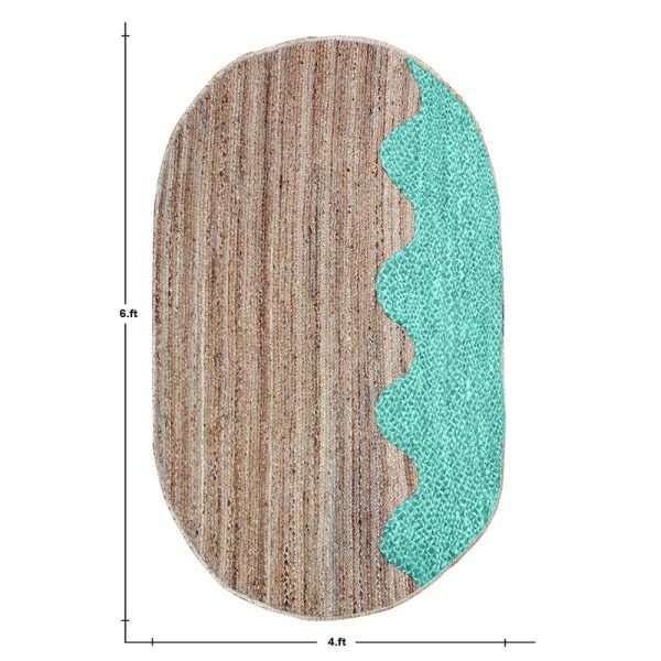 Hand Braided Oval Cotton Jute Area Rugs - Image 5