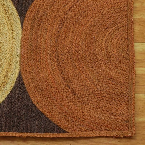 Handmade Geometric Brown Jute Area Rug - Image 6