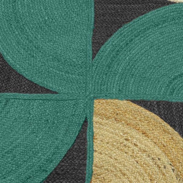 Handmade Jute Green Geometric Area Rugs - Image 5