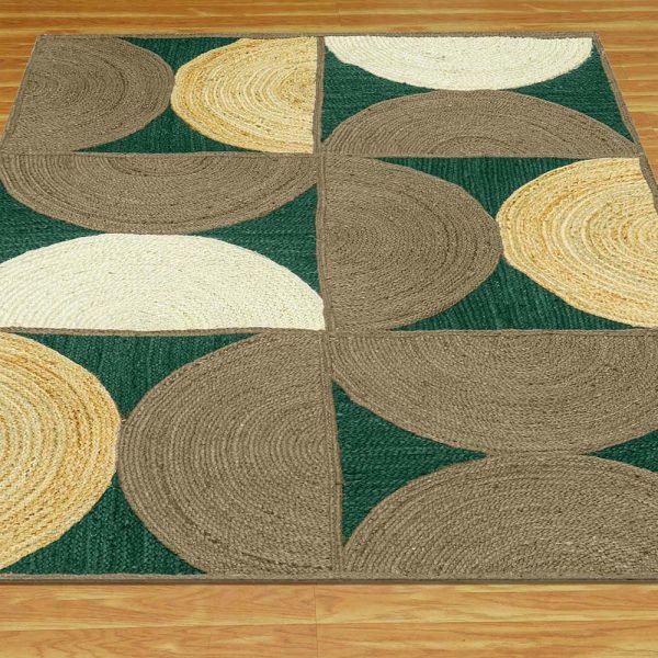 Indian Handmade Jute Brown Area Rugs - Image 3