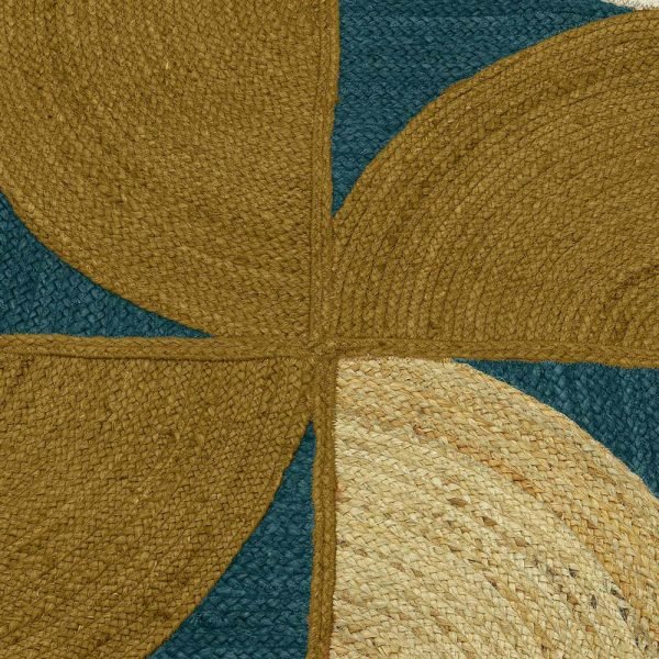 Hand Braided Jute Yellow Geometric Area Rugs - Image 4