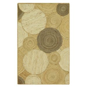 Indian Handmade Beige Jute Modern Area Rugs