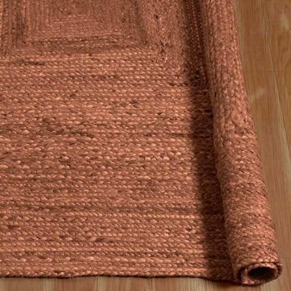 Indian Handmade Jute Brown Square Area Rug - Image 4