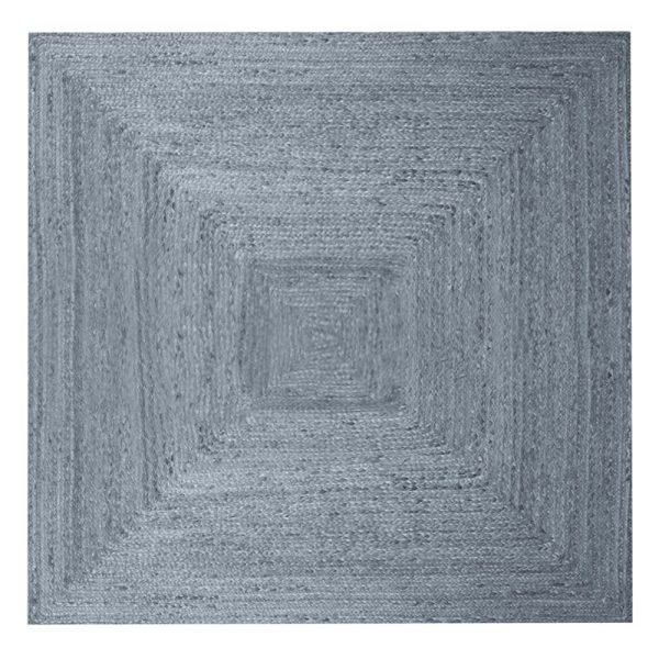 Grey Square Handmade Jute Outdoor Area Rug