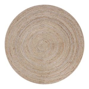Rug Round Natural Jute Handmade Reversible Area Carpet Rug Outdo