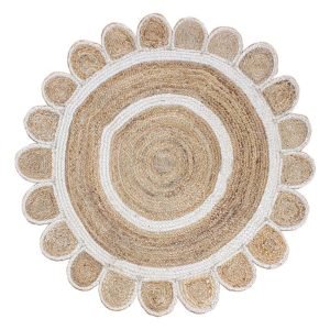 Rug Natural jute Rug Braided style Handmade Modern look living a