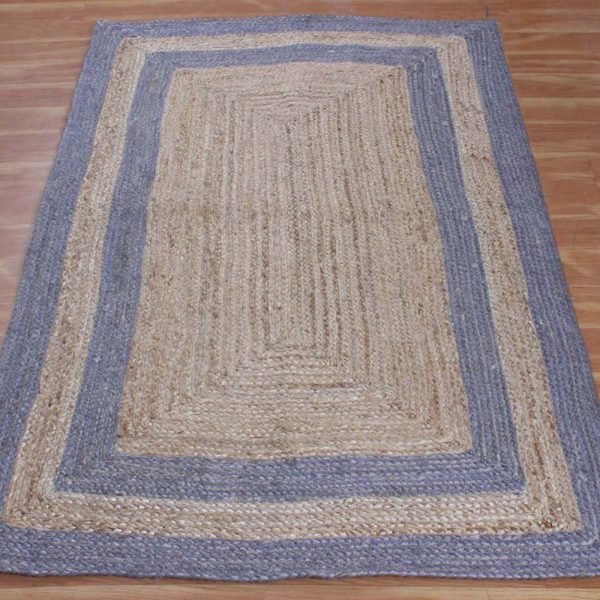 Jute Rug 100% Natural Jute Braided Style Runner Rug Rustic look