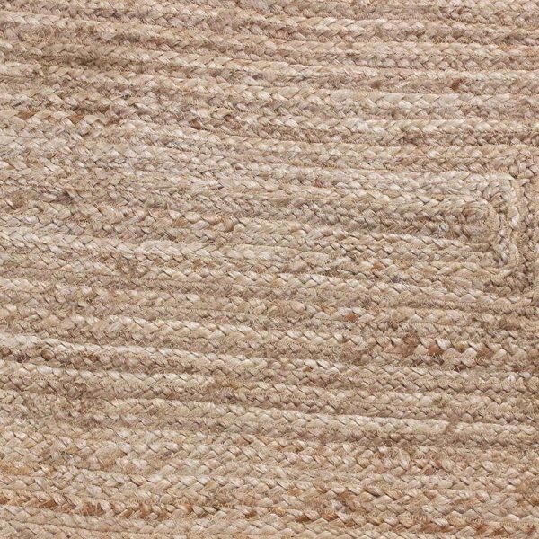 Red Bordered Beige Jute Small Area Rug - Image 7