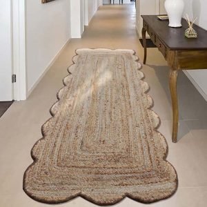 Serene Hand Braided Beige Jute Rug