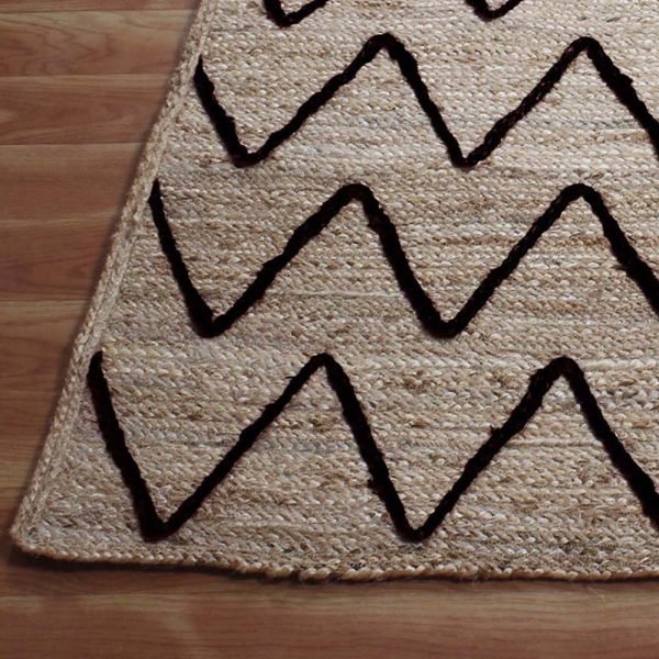 JTF 31 100% Natural Denim Jute Handmade Reversible Rug Braided s