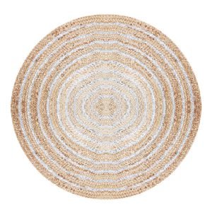Jute Rug Runner Braided style Rug Reversible Rustic look Handmad