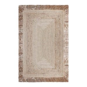 Geometric Area Rug Natural Jute Rug Braided Style Outdoor Yoga G
