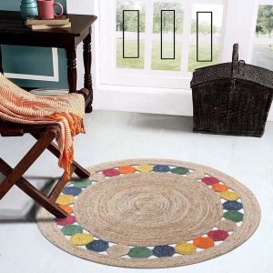 Hand Braided Jute Round Modern Area Rug