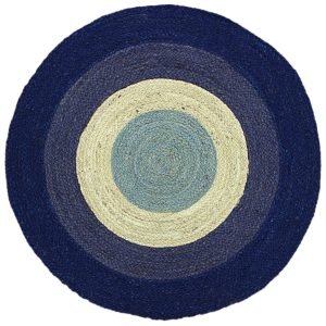 VI 41A 3x3 Indian Natual Kilim Jute Outdoor Area Rug Hand Braided Carpet Living Room Rug (1)