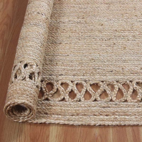 Hand Braided Beige Modern Jute Rugs - Image 4