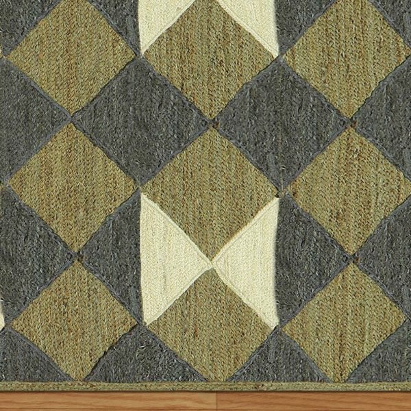 Green Hand Braided Modern Jute Area Rug - Image 5
