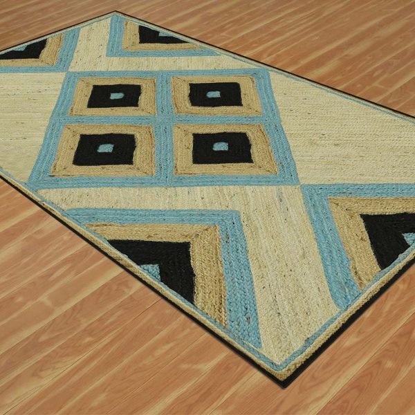 Multicolor Handmade Geometric Rainbow Home Decor Rug - Image 3