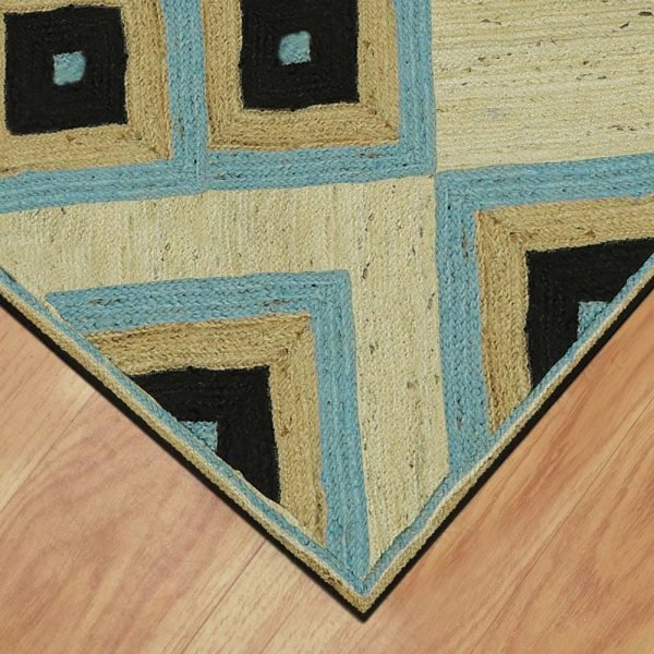 Multicolor Handmade Geometric Rainbow Home Decor Rug - Image 4