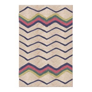 Handmade Multicolor Geometric Jute Rug