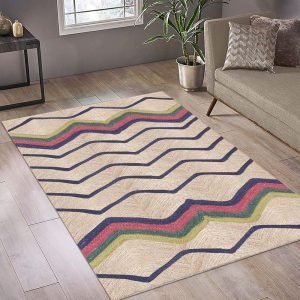 Handmade Multicolor Geometric Jute Rug
