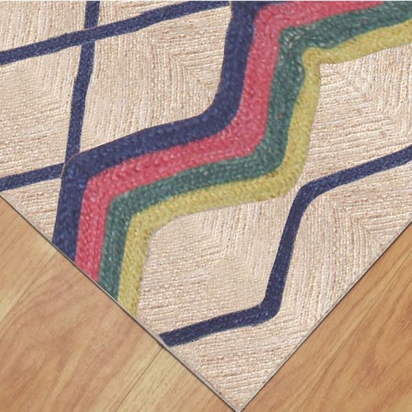 Multicolor Handmade Home Decor Jute Rug - Image 4
