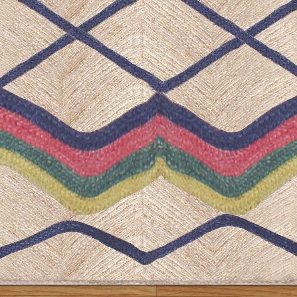 Multicolor Handmade Home Decor Jute Rug - Image 5