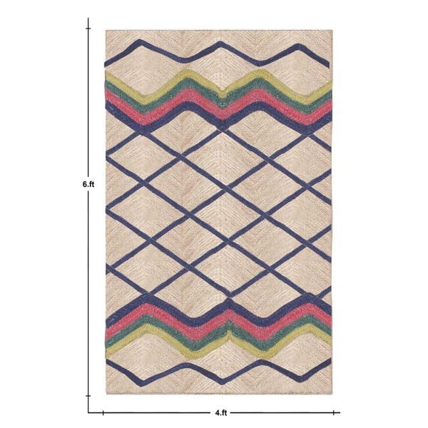Multicolor Handmade Home Decor Jute Rug - Image 6