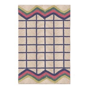 Indian Geometric Handmade Jute Rug