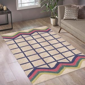 Indian Geometric Handmade Jute Rug