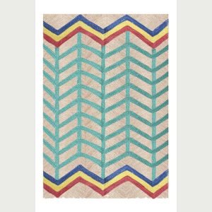 Handcrafted Jute Multicolor Living Room Rug