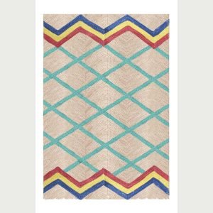 Hand Braided Geometric Outdoor Jute Rug