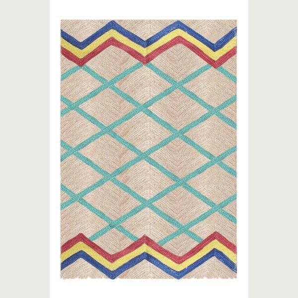 Hand Braided Geometric Outdoor Jute Rug