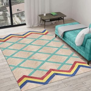 Hand Braided Geometric Outdoor Jute Rug