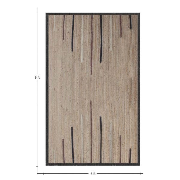 Handmade Jute Beige Geometric Home Decor Rug - Image 6
