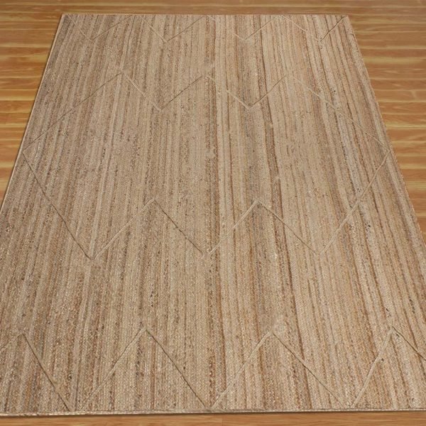 Geometric Jute Beige Handmade Outdoor Rug - Image 3