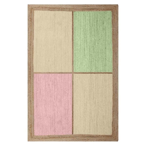 Handmade Beige Geometric Entryway Area Rug