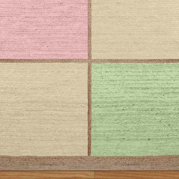 Handmade Beige Geometric Entryway Area Rug - Image 5