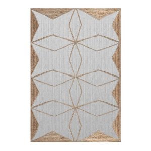 Handmade Jute White Beige Area Rugs