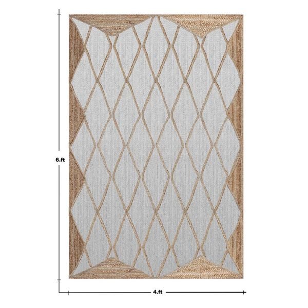 Handmade Jute Beige & White Area Rugs - Image 6
