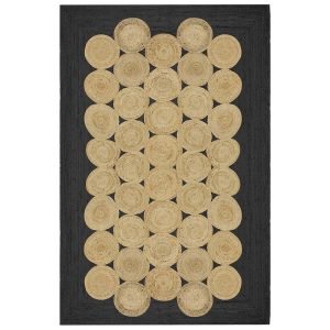 Handmade Geometric Beige Jute Area Rugs