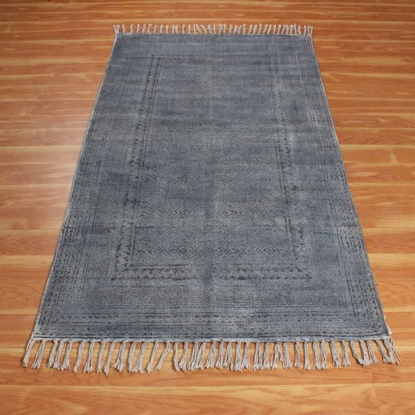 Indian Handmade Cotton Grey Home Decor Rugs - Image 3