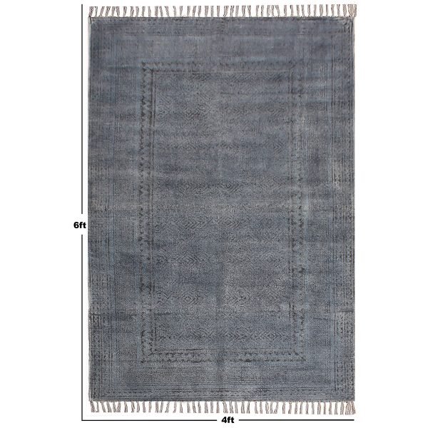 Indian Handmade Cotton Grey Home Decor Rugs - Image 8