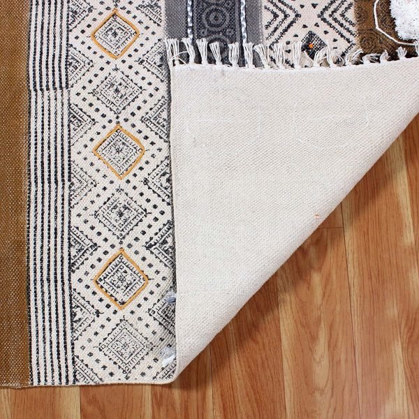 Handmade Cotton Multicolor Area Rug - Image 5