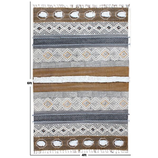 Handmade Cotton Multicolor Area Rug - Image 8