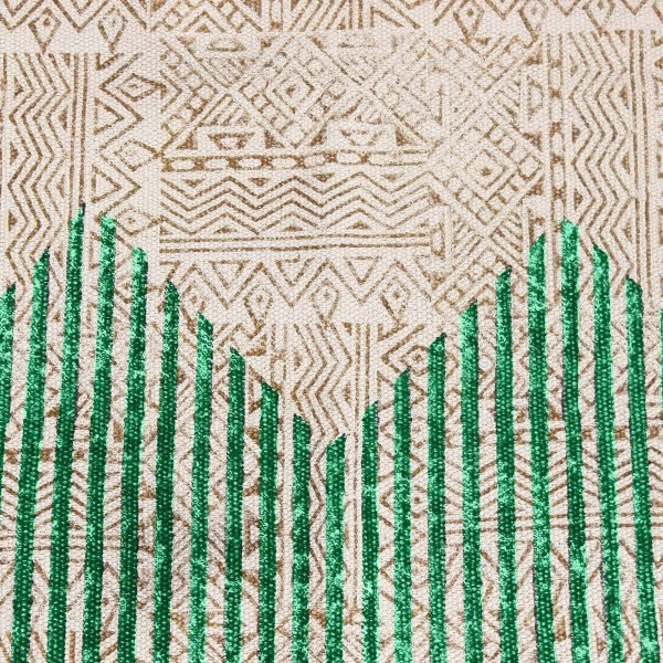 Handmade Cotton Block Printed Area Rug - Image 5